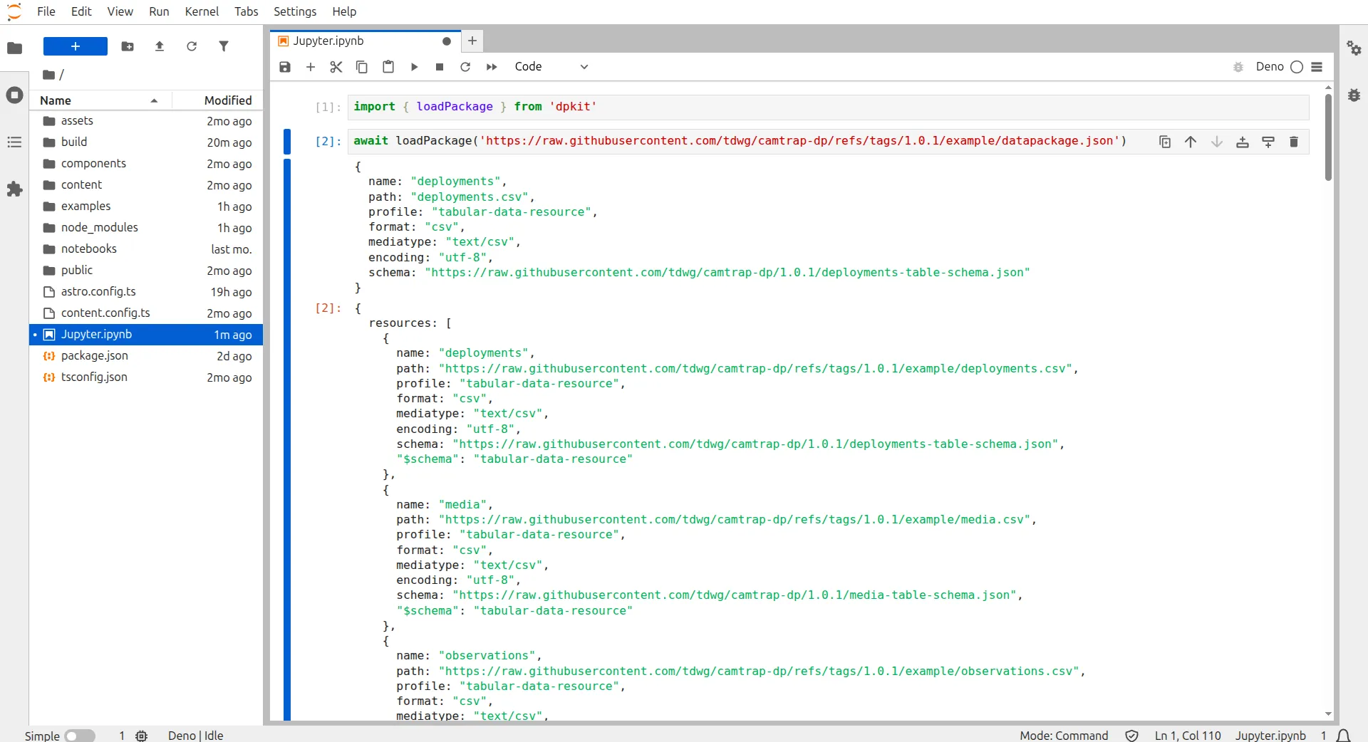 dpkit in Jupyter Notebooks